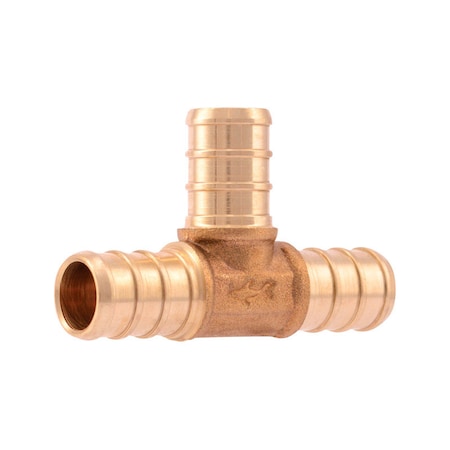 Sharkbite SharkBite 1/2 in. Barb X 1/2 in. D Barb Brass Tee, PK10 UC362LFA10